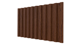 Профнастил С21 1051/1000x0,45 мм, Золотой орех 3D