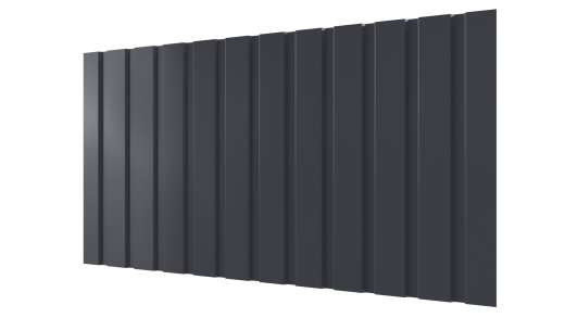 Профнастил С10 1155/1100x0,4 мм эконом, 7024 графитовый серый глянцевый
