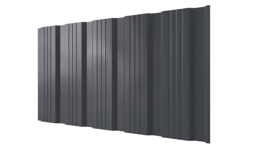 Профнастил К20 1195/1130x0,45 мм, 7011 железно-серый глянцевый