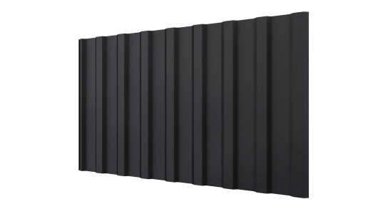 Профнастил С20R 1150/1100x0,5 мм, 9005 черный янтарь матовый