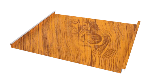 Фальцевая кровля 562/550x0,45 мм, Золотистый дуб 3D