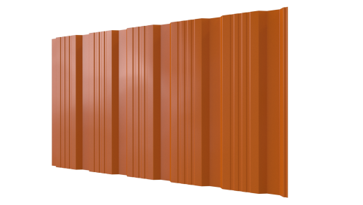 Профнастил К20 1195/1130x0,45 мм, 2011 насыщенный оранжевый глянцевый