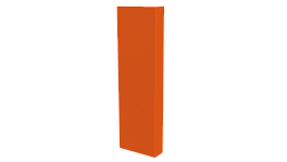 Декоративная накладка 20x60x20 мм, 2004 оранжевый глянцевый