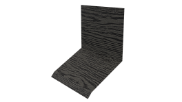 Планка примыкания верхняя к стене фальц 150x130x20 мм, Дуб Винтаж 3D