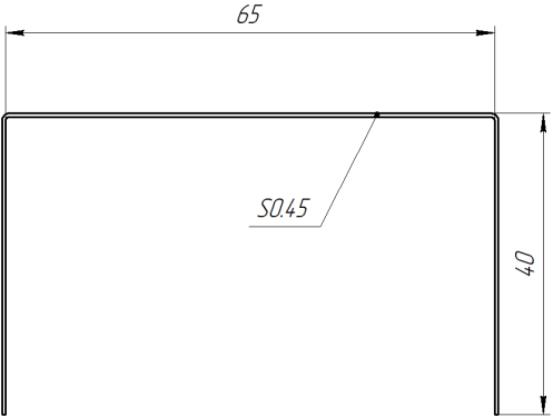 Крышка 40x65x40 мм, 1014 слоновая кость глянцевый