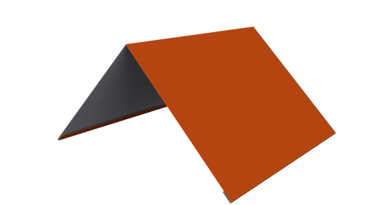 Конёк простой 150x150x2000 мм, 2004 оранжевый глянцевый