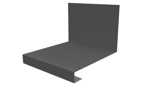 Планка примыкания нижняя к трубе фальц 140x200 мм, 7037 пыльно-серый глянцевый