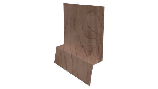Планка стартовая фальц 135x30x55 мм, Орех 3D