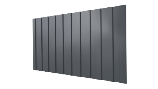 Профнастил С8 1200/1150x0,5 мм, 7011 железно-серый глянцевый