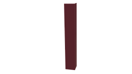 Планка угла наружного 50x50x2000 мм, 3005 винно-красный глянцевый