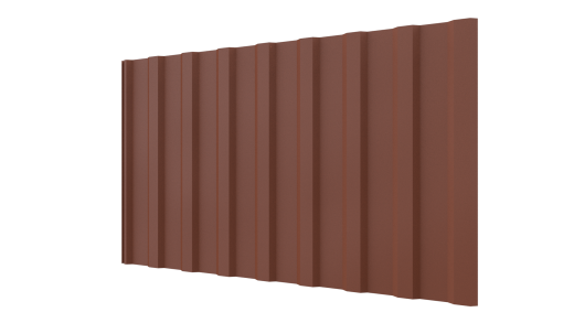 Профнастил С20R 1150/1100x0,5 мм, 8004 медно-коричневый матовый