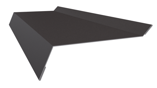 Планка примыкания в штробу 20x60x10 мм, 8019 серо-коричневый матовый