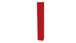 Планка угла наружного 50x50x2000 мм, 3020 транспортный красный глянцевый