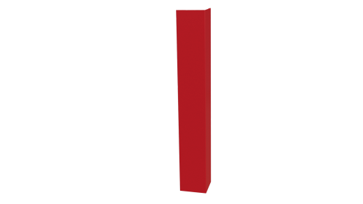 Планка угла наружного 50x50x2000 мм, 3020 транспортный красный глянцевый