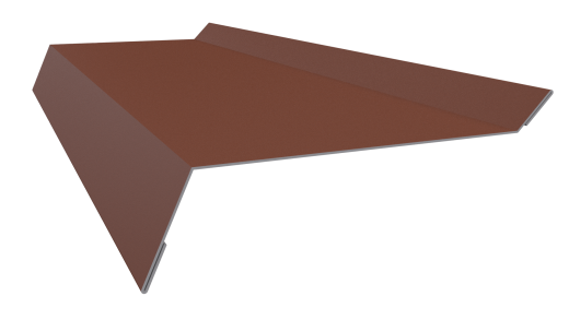 Планка примыкания в штробу 20x60x10 мм, 8004 медно-коричневый матовый