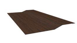Планка крепёжная фальц 50x17x33 мм, Дуб Локарно 3D