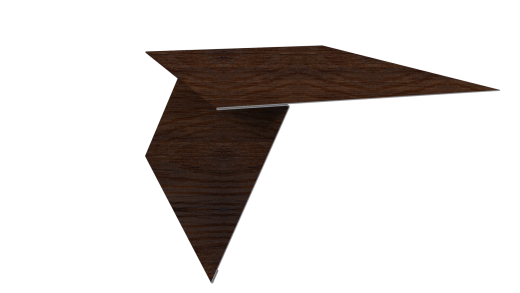 Планка карнизная фальц 130x80 мм, Античный дуб 3D