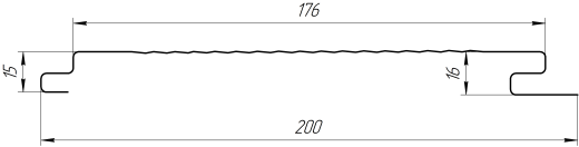 Лайн Про Гофр 200/176x0,5 мм, 7024 графитовый серый стальной бархат