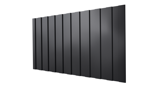 Профнастил С8 1200/1150x0,3 мм, 9005 черный янтарь глянцевый