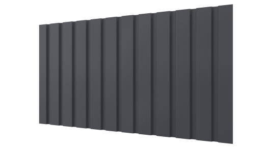 Профнастил С10 1155/1100x0,5 мм, 7024 графитовый серый матовый