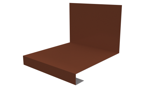 Планка примыкания нижняя к трубе фальц 140x200 мм, 8004 медно-коричневый глянцевый