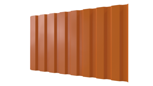 Профнастил С20A 1150/1100x0,4 мм, 2011 насыщенный оранжевый глянцевый