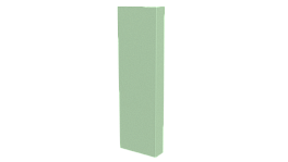 Декоративная накладка 20x60x20 мм, 6019 бело-зеленый глянцевый