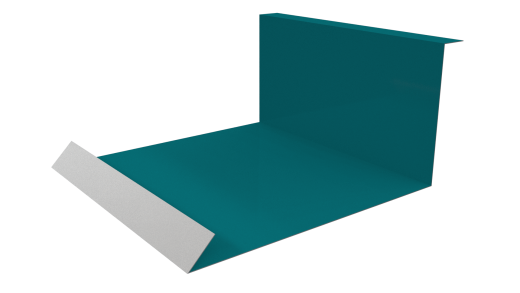 Планка примыкания нижняя 100x200x2000 мм, 5021 водная синь глянцевый