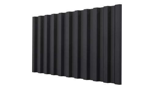 Профнастил С21 1051/1000x0,45 мм, 9005 черный янтарь матовый