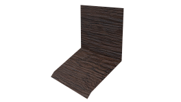 Планка примыкания верхняя к стене фальц 150x130x20 мм, Морёный дуб 3D