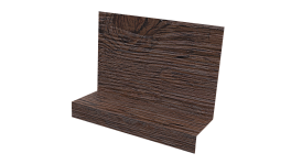 Примыкание боковое фальц 25x65x130 мм, Морёный дуб 3D