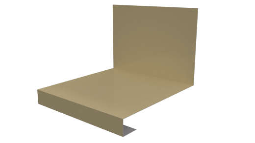 Планка примыкания нижняя к трубе фальц 140x200 мм, 1014 слоновая кость глянцевый