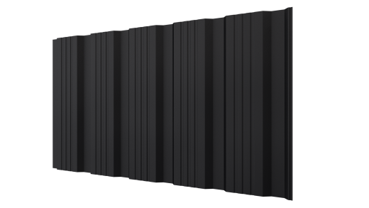 Профнастил К20 1195/1130x0,5 мм, 9005 черный янтарь стальной бархат