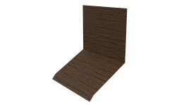 Планка примыкания верхняя к стене фальц 150x130x20 мм, Дуб Сантана 3D