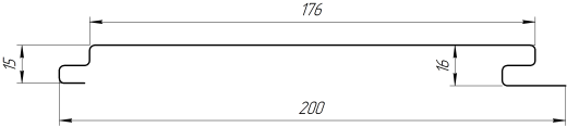 Лайн Про Плоскость 200/176x0,45 мм, 1014 слоновая кость глянцевый