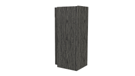 Планка угла наружного сложная Блок-хаус 110x110x2000 мм, Дуб Винтаж 3D