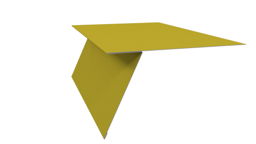 Планка карнизная фальц 130x80 мм, 1018 цинково-желтый глянцевый