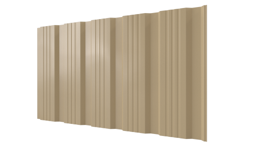 Профнастил К20 1195/1130x0,4 мм эконом, 1014 слоновая кость глянцевый