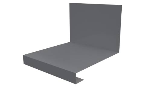 Планка примыкания нижняя к трубе фальц 140x200 мм, 7040 серое окно глянцевый