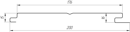 Лайн Про Полоса 200/176x0,45 мм, 6005 зеленый мох глянцевый