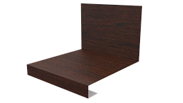 Планка примыкания нижняя к трубе фальц 140x200 мм, Antique wood