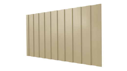 Профнастил С8 1200/1150x0,4 мм эконом, 1014 слоновая кость глянцевый