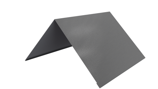 Конёк простой 150x150x2000 мм, 9006 бело-алюминиевый глянцевый