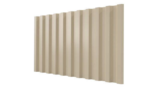 Профнастил С21 1051/1000x0,3 мм, 1015 св. слоновая кость глянцевый