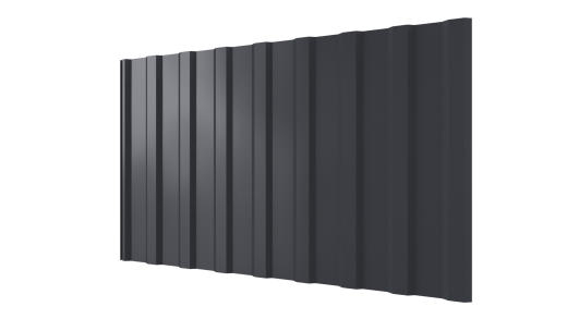 Профнастил С20R 1150/1100x0,4 мм, 7024 графитовый серый глянцевый