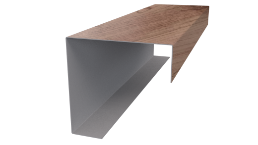 Декоративная накладка угловая 20x60x60x20 мм, Орех 3D