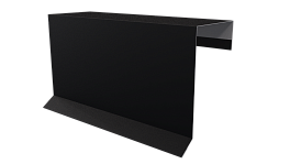 Планка торцевая фальц 65x97 мм, 9005 черный янтарь матовый