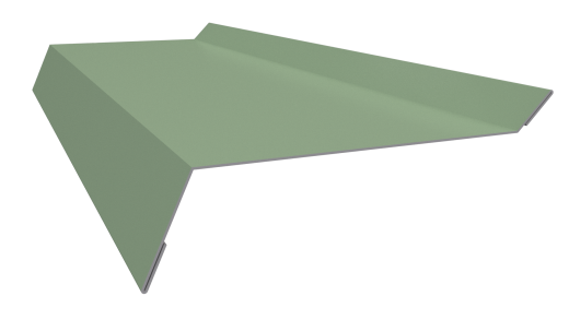 Планка примыкания в штробу 20x60x10 мм, 6019 бело-зеленый глянцевый