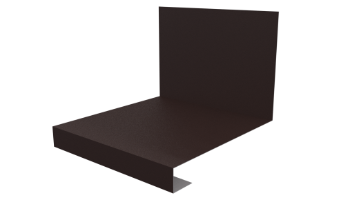 Планка примыкания нижняя к трубе фальц 140x200 мм, 8017 шоколадно-коричневый PUR Pruf