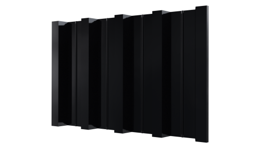 Профнастил Н60 902/845x0,65 мм, 9005 черный янтарь глянцевый